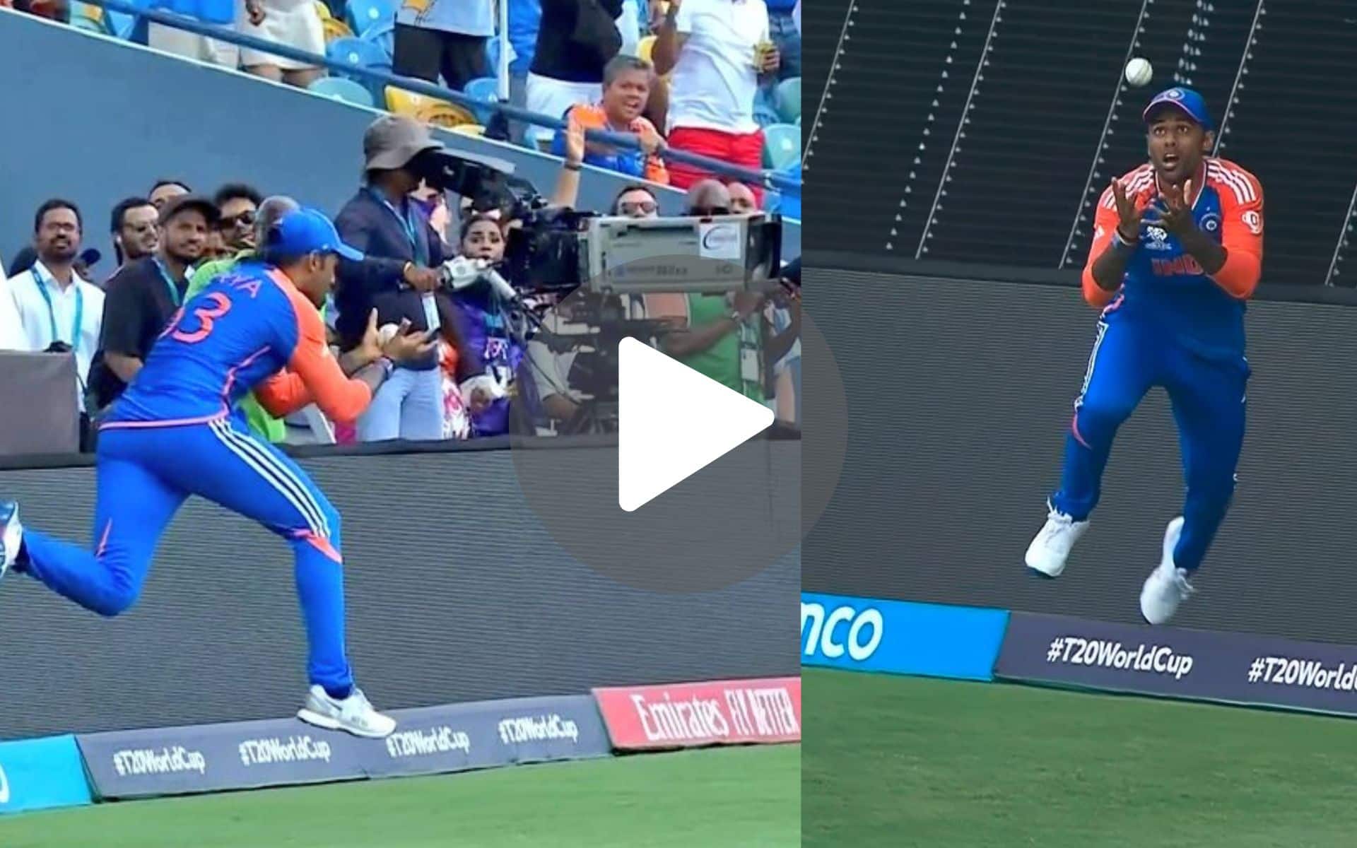 [Watch] SKY Saves The Best Moment To Pluck 'Catch Of The T20 World Cup 2024' In IND Vs SA 
